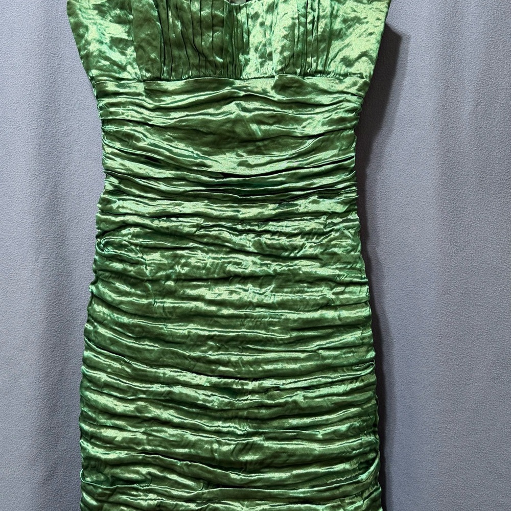 Nicole Miller Elegant Green Dress Fully Lined Used Size 10